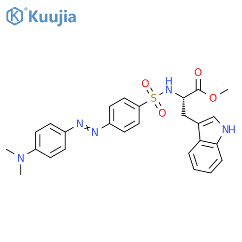 N-[[4-[2-[4-(Dimethylamino)phenyl]diazenyl]phenyl]sulfonyl]-L-tryptophan methyl ester structure