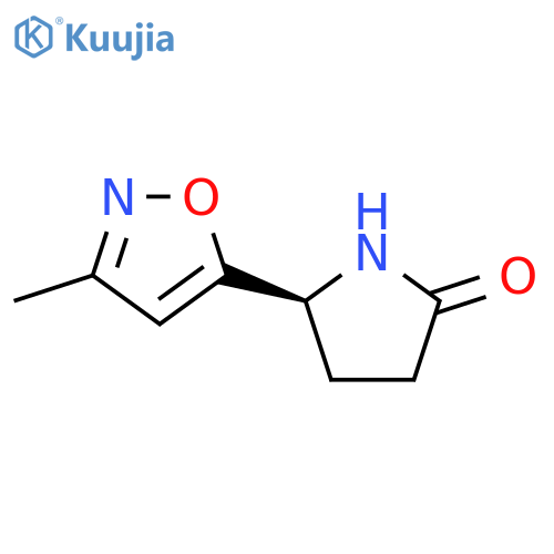 2-Pyrrolidinone,5-(3-methyl-5-isoxazolyl)-,(S)-(9CI) structure