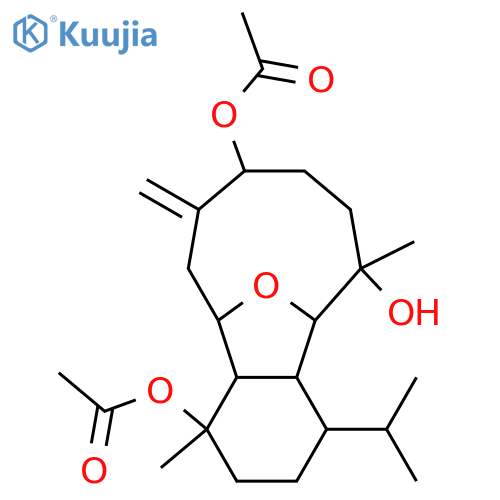 6,13-Epoxy-8(19)-eunicellene-4,9,12-triol; (4β,6α,9β,12β,13α)-form, 4,9-Di-Ac structure