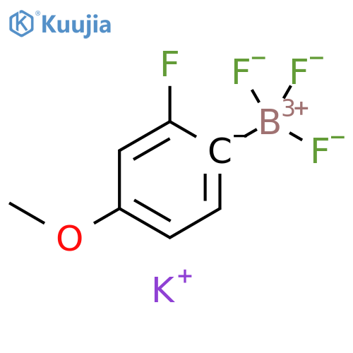 potassium trifluoro(2-fluoro-4-methoxyphenyl)boranuide structure