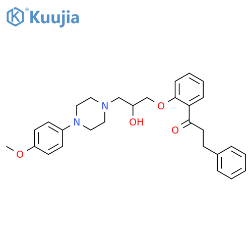 1-Propanone,1-[2-[2-hydroxy-3-[4-(4-methoxyphenyl)-1-piperazinyl]propoxy]phenyl]-3-phenyl- structure