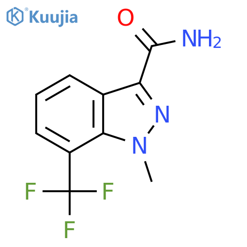 1-methyl-7-(trifluoromethyl)indazole-3-carboxamide structure