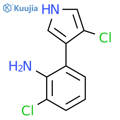 Benzenamine,2-chloro-6-(4-chloro-1H-pyrrol-3-yl)- structure