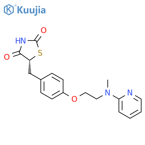 2,4-Thiazolidinedione,5-[[4-[2-(methyl-2-pyridinylamino)ethoxy]phenyl]methyl]-, (5R)- structure