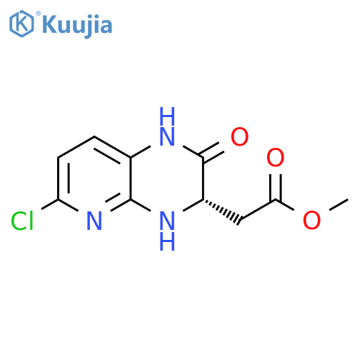 methyl 2-[(3S)-6-chloro-2-oxo-1H,2H,3H,4H-pyrido[2,3-b]pyrazin-3-yl]acetate structure