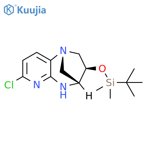 tert-butyl-[[(1S,9R,10R)-5-chloro-1,6,8-triazatricyclo[7.2.1.02?]dodeca-2(7),3,5-trien-10-yl]oxy]-dimethyl-silane structure