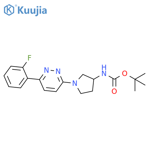 tert-Butyl {1-6-(2-fluorophenyl)pyridazin-3-ylpyrrolidin-3-yl}carbamate structure