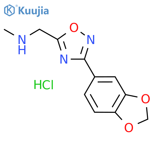{3-(1,3-Benzodioxol-5-yl)-1,2,4-oxadiazol-5-ylmethyl}methylamine hydrochloride structure