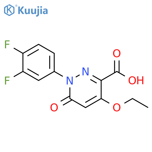 1-(3,4-difluorophenyl)-4-ethoxy-6-oxo-1,6-dihydropyridazine-3-carboxylic acid structure