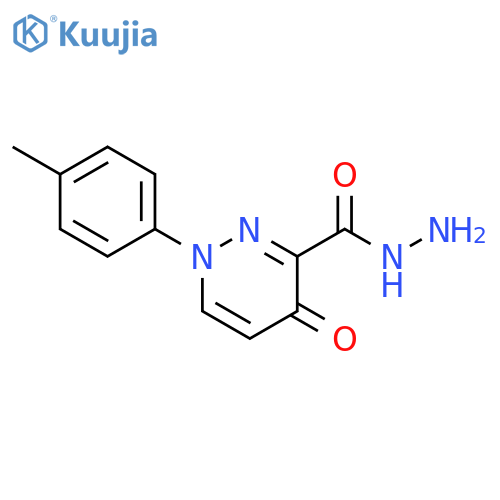 1-(4-methylphenyl)-4-oxo-1,4-dihydropyridazine-3-carbohydrazide structure