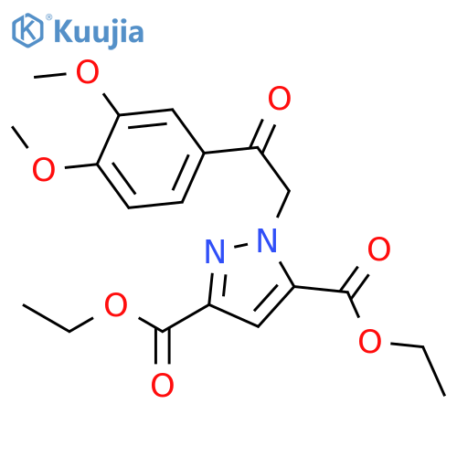 Diethyl 1-2-(3,4-dimethoxyphenyl)-2-oxoethyl-1H-pyrazole-3,5-dicarboxylate structure
