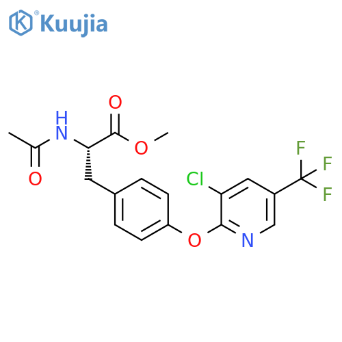 methyl (2S)-3-(4-{[3-chloro-5-(trifluoromethyl)pyridin-2-yl]oxy}phenyl)-2-acetamidopropanoate structure