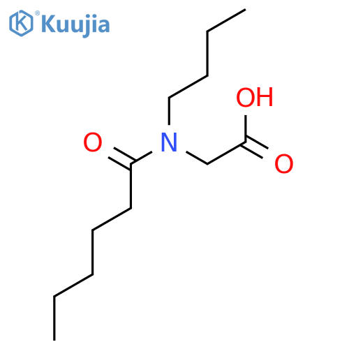 Glycine, N-butyl-N-(1-oxohexyl)- structure