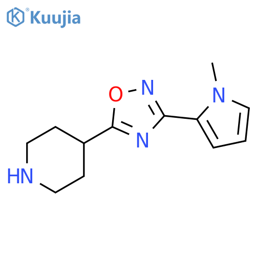 4-[3-(1-methyl-1H-pyrrol-2-yl)-1,2,4-oxadiazol-5-yl]piperidine structure