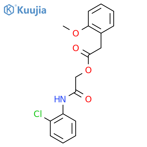 [(2-chlorophenyl)carbamoyl]methyl 2-(2-methoxyphenyl)acetate structure