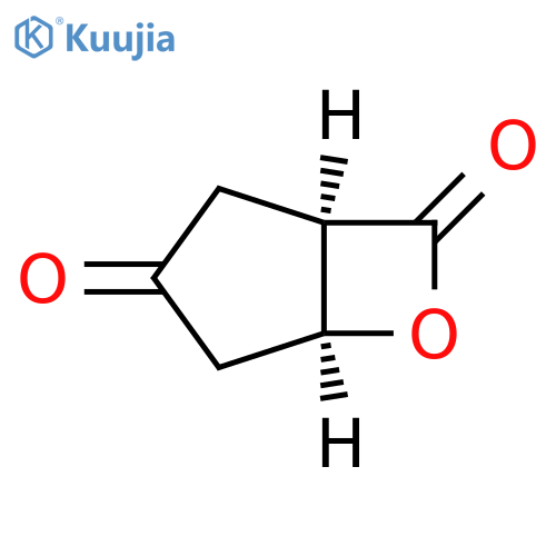 (1R,5S)-6-oxabicyclo[3.2.0]heptane-3,7-dione structure