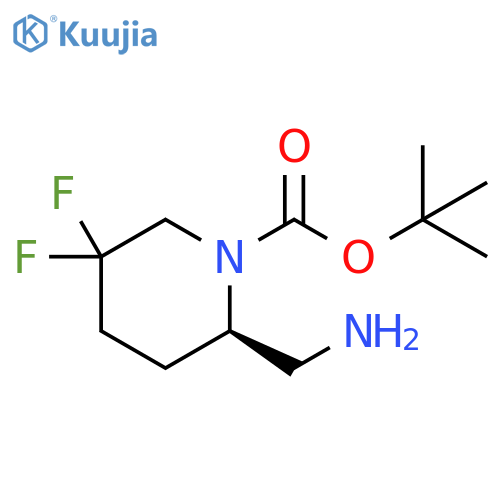 tert-butyl (2R)-2-(aminomethyl)-5,5-difluoropiperidine-1-carboxylate structure