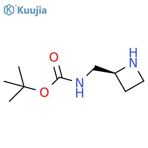 tert-butyl N-[(2S)-azetidin-2-ylmethyl]carbamate structure