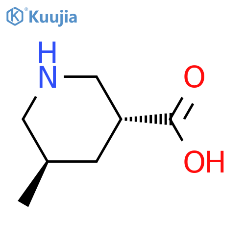 (3R,5R)-5-methylpiperidine-3-carboxylic acid structure