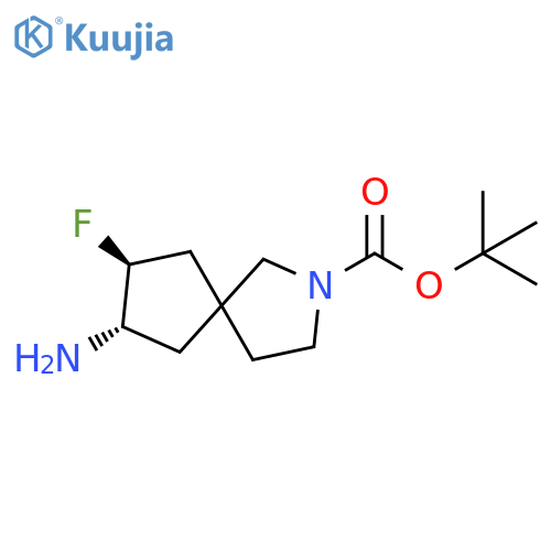 tert-butyl trans-7-amino-8-fluoro-2-azaspiro[4.4]nonane-2-carboxylate structure
