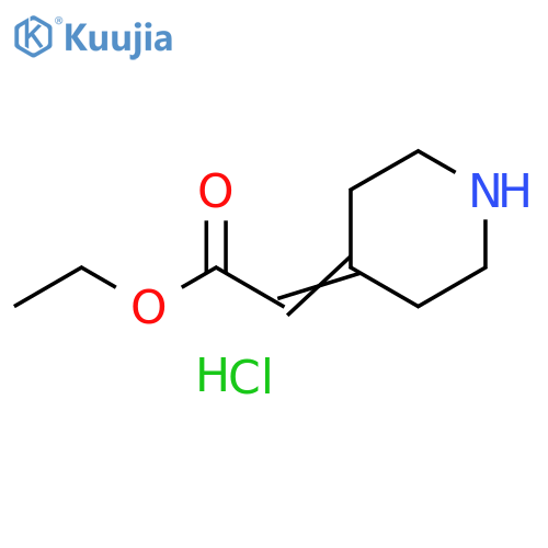 Acetic acid, 2-(4-piperidinylidene)-, ethyl ester, hydrochloride (1:1) structure