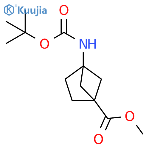 methyl 4-{[(tert-butoxy)carbonyl]amino}bicyclo[2.1.1]hexane-1-carboxylate structure