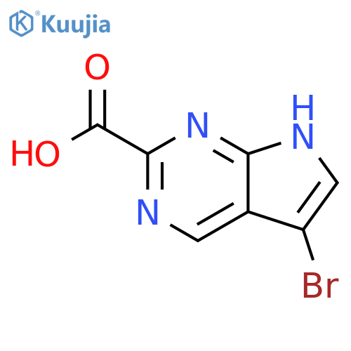 5-bromo-7H-pyrrolo[2,3-d]pyrimidine-2-carboxylic acid structure