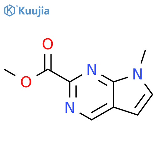 methyl 7-methyl-7H-pyrrolo[2,3-d]pyrimidine-2-carboxylate structure