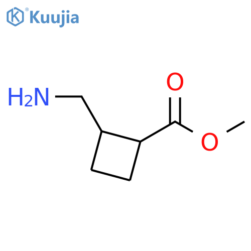 methyl 2-(aminomethyl)cyclobutanecarboxylate structure