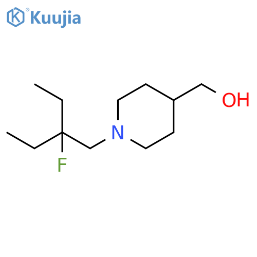 [1-(2-ethyl-2-fluorobutyl)piperidin-4-yl]methanol structure