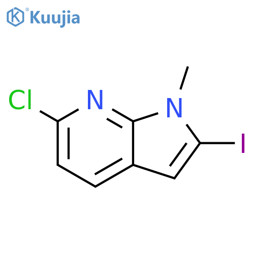 6-chloro-2-iodo-1-methyl-1H-pyrrolo[2,3-b]pyridine structure