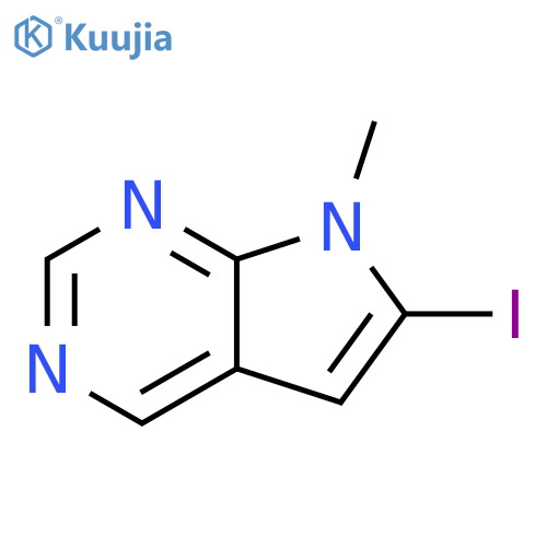 6-iodo-7-methyl-7H-pyrrolo[2,3-d]pyrimidine structure