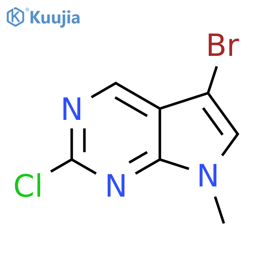 5-Bromo-2-chloro-7-methyl-7H-pyrrolo[2,3-d]pyrimidine structure