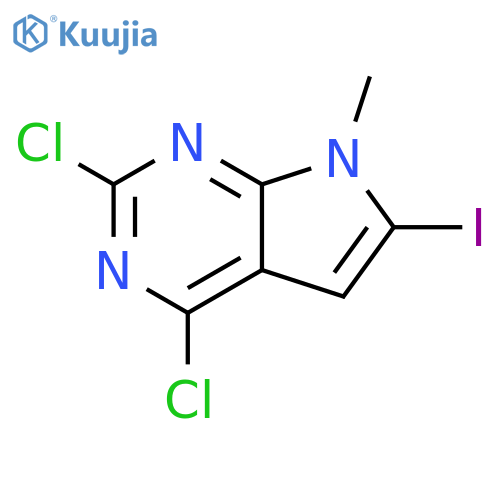 2,4-dichloro-6-iodo-7-methyl-7H-pyrrolo[2,3-d]pyrimidine structure