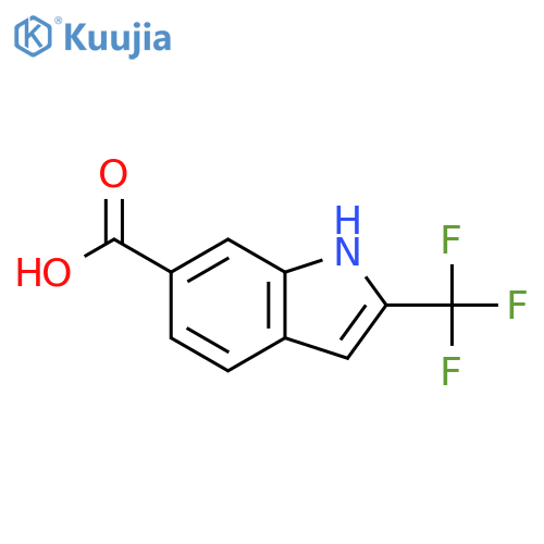 2-(trifluoromethyl)-1H-indole-6-carboxylic acid structure