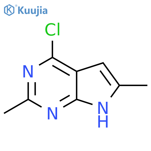 4-chloro-2,6-dimethyl-7H-pyrrolo[2,3-d]pyrimidine structure