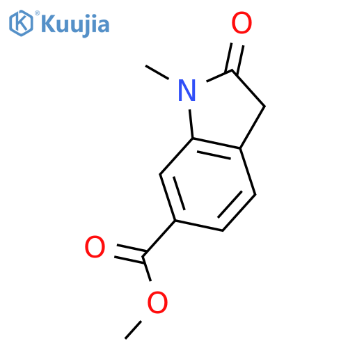 methyl 1-methyl-2-oxo-2,3-dihydro-1H-indole-6-carboxylate structure