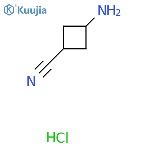 trans-3-aminocyclobutanecarbonitrile hydrochloride structure