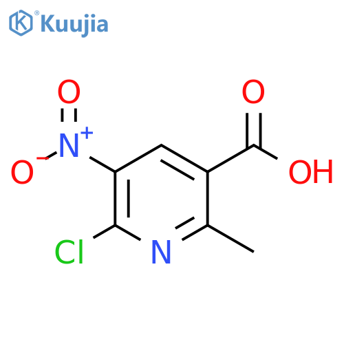6-chloro-2-methyl-5-nitro-pyridine-3-carboxylic acid structure