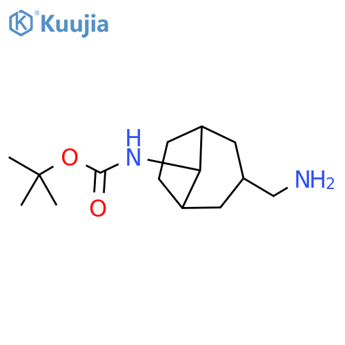 tert-butyl N-[3-(aminomethyl)-8-bicyclo[3.2.1]octanyl]carbamate structure