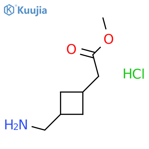 methyl 2-[3-(aminomethyl)cyclobutyl]acetate hydrochloride structure