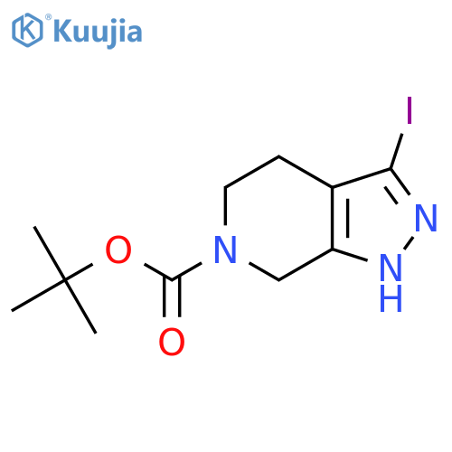 tert-butyl 3-iodo-1H,4H,5H,6H,7H-pyrazolo[3,4-c]pyridine-6-carboxylate structure