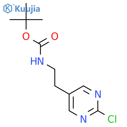tert-butyl N-[2-(2-chloropyrimidin-5-yl)ethyl]carbamate structure