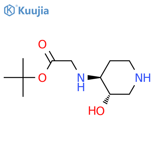 tert-butyl N-[trans-3-hydroxy-4-piperidyl]-N-methyl-carbamate structure