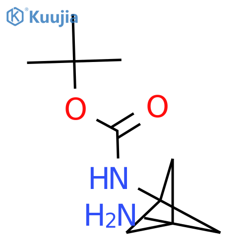 tert-butyl N-(3-amino-1-bicyclo[1.1.1]pentanyl)carbamate structure