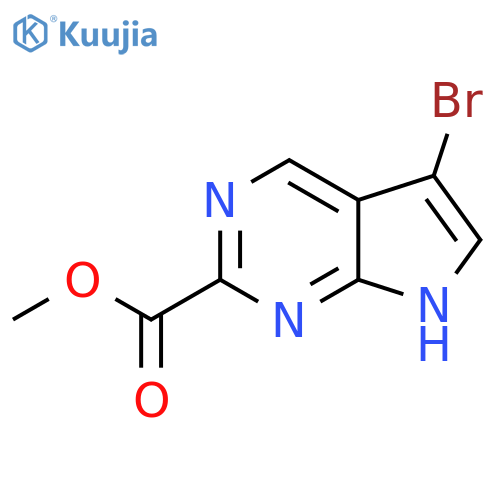 Methyl 5-bromo-7H-pyrrolo[2,3-d]pyrimidine-2-carboxylate structure