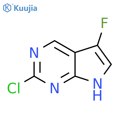 2-Chloro-5-fluoro-7H-pyrrolo[2,3-d]pyrimidine structure