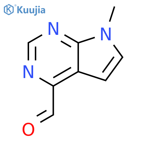 7-methyl-7H-pyrrolo[2,3-d]pyrimidine-4-carbaldehyde structure