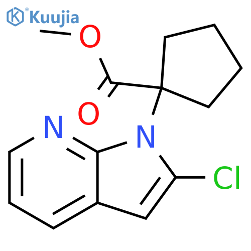 methyl 1-{2-chloro-1H-pyrrolo[2,3-b]pyridin-1-yl}cyclopentane-1-carboxylate structure