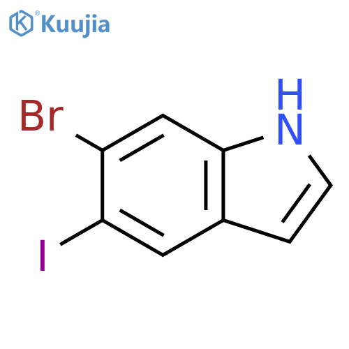 6-bromo-5-iodo-1H-indole structure